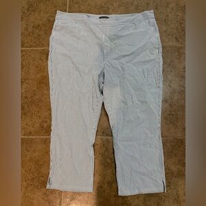 Mario Serrani Blue and White Striped Pants